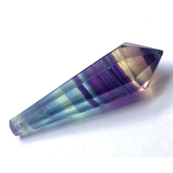 【お買い物マラソン】 パワーストーン ペンダントトップ 天然石 フローライト 八角錐 1個 ペンジュラム用 用 素材 1玉売り ばら売り 1点物 No.16318 ギフト 運気 幸運 オリジナル メンズ レディース