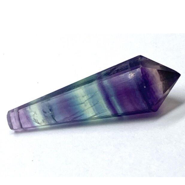 パワーストーン 天然石 ペンダントトップ フローライト 八角錐 1個 ペンジュラム用 用 1玉売り ばら売り 1点物 No.16313 運気 幸運 オリジナル ...