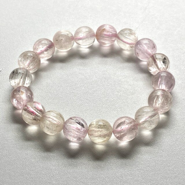 パワーストーン ブレスレット 天然石 クンツァイト 10mm 高品質 アクセサリー プレゼント 女性 男性 1点物 No.13395 ギフト 運気 幸運 オリジ...