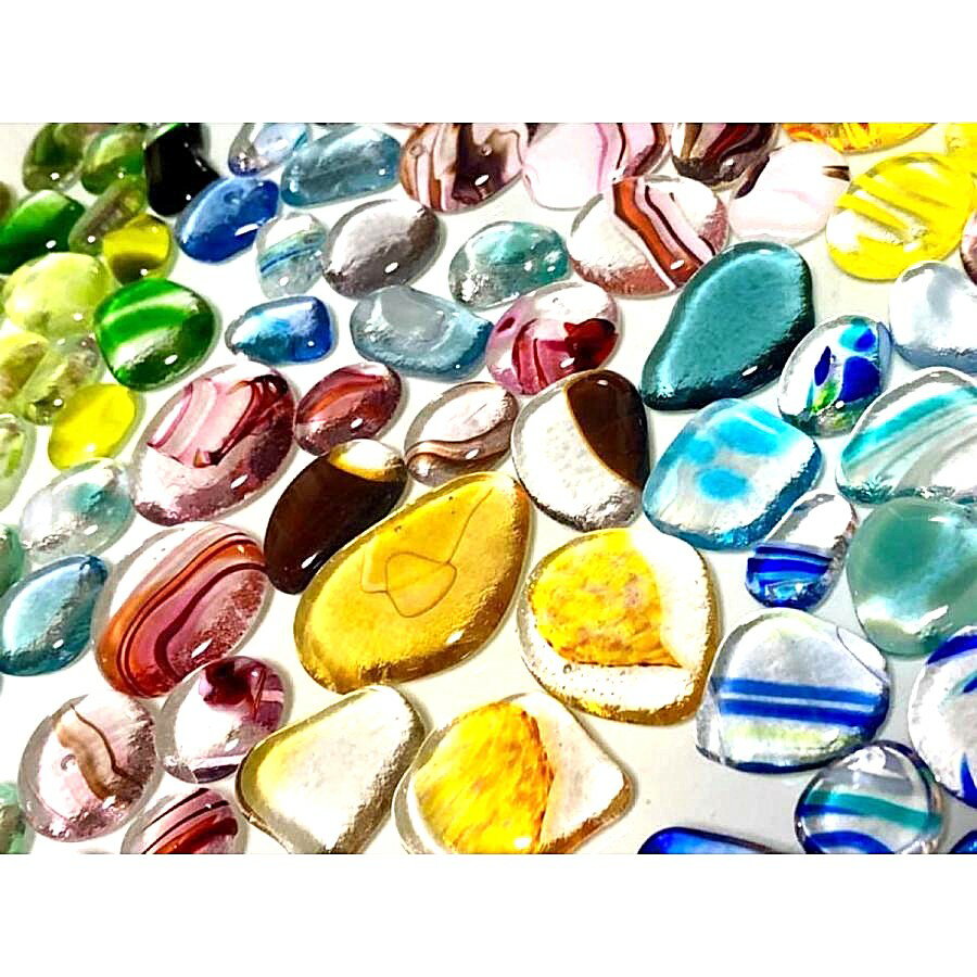 乐天商城 - 【GWクーポン＆プレゼント】 ガラスカレット 5個1セット ルース ハンドメイド 素材 セット売り パワーストーン