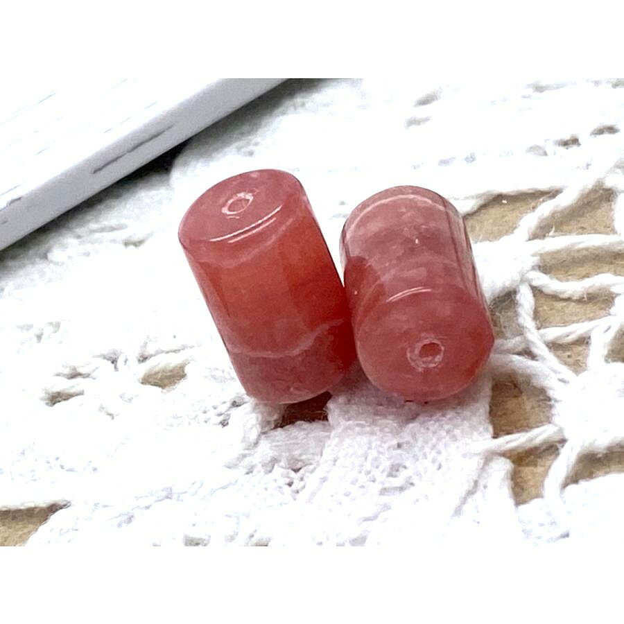 パワーストーン 天然石 インカローズ チューブ 2個セット ばら売り セット販売 1点物 No.13909 素材 パーツ ギフト プレゼント 男性 女性 ハンド...