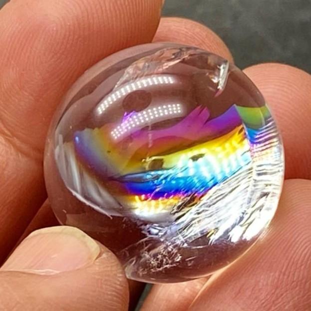 【全商品12％オフ 期間限定クーポン】 パワーストーン 天然石 アイリスクォーツ スフィア 丸玉 23mm 1個 ばら売り 1点物 高品質 No.14186 素材 パーツ ギフト プレゼント 男性 女性 ハンドメイド 運気 幸運 オリジナル メンズ レディース