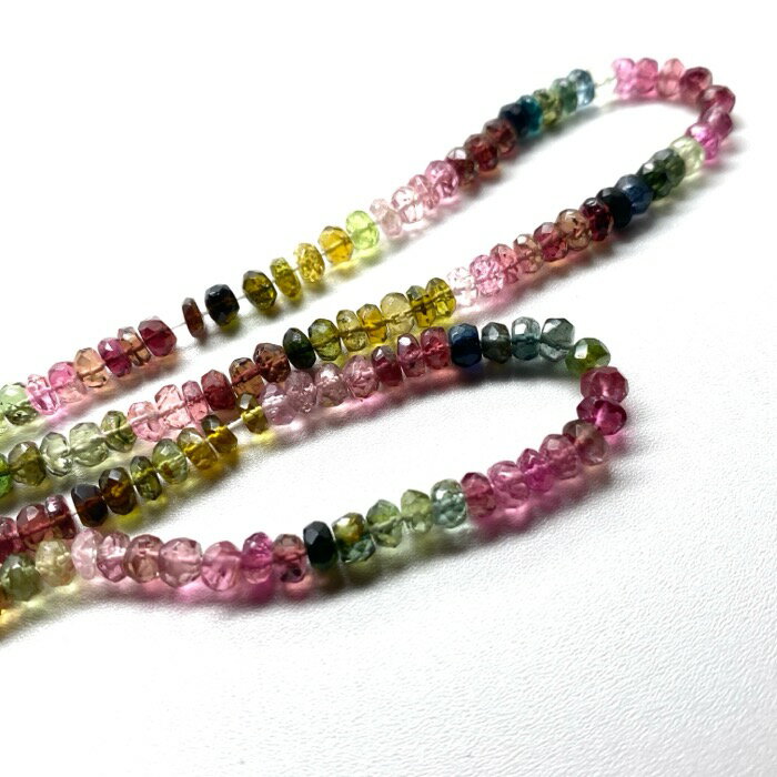 天然石 パワーストーン トルマリン マルチカラー 5mm ボタンカット 宝石質 1連 素材 プレゼント アクセサリー 女性 男性 ハンドメイド ギフト 運気 幸...