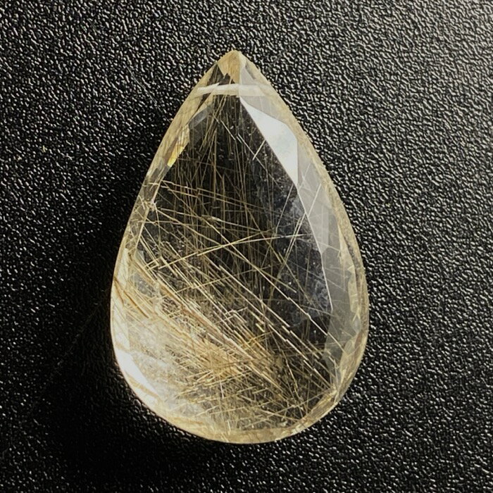 パワーストーン 天然石 ルチオルクォーツ ペアシェイプ 雫型 ルース 穴あり 1点物 38.8ct 1個 セット売り ばら売り 運気 幸運 オリジナル メンズ レディース 素材 パーツ ギフト プレゼント 男性 女性 ハンドメイド 運気 幸運 オリジナル メンズ レディース
