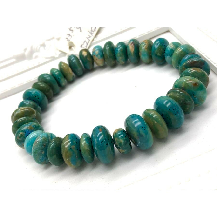 パワーストーン ブレスレット 天然石 ブルーオパール ペルー産 大粒ボタン 希少 ハンドメイド アクセサリー プレゼント 女性 男性 1点物 ギフト 運気 幸運...