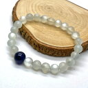 パワーストーン ブレスレット 天然石 宝石質サファイア ムーンストーン ハンドメイド アクセサリー プレゼント 女性 男性 1点物 訳あり ギフト 運気 幸運 オリジナル メンズ レディース