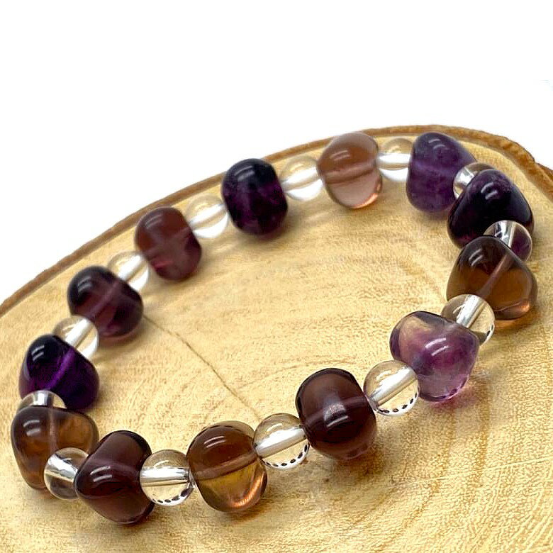 【全商品12％オフ 期間限定クーポン】 パワーストーン ブレスレット 天然石 フローライト パープル系 トライアングル型 アクセサリー プレゼント 女性 男性 高品質 ギフト 運気 幸運 オリジナル メンズ レディース