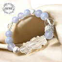 パワーストーン ブレスレット 天然石 天使 水晶 立体像 ブルーカルセドニー パール キューブカット水晶 アクセサリー プレゼント 女性 男性 ギフト 運気 幸...