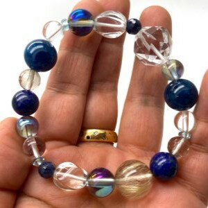 パワーストーン ブレスレット 天然石 ブルーアパタイト ルチルクォーツ サファイア ラピスラズリ ハンドメイド アクセサリー プレゼント 女性 男性 ギフト 運...