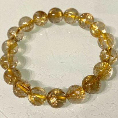 パワーストーン ブレスレット 天然石 ルチルクォーツ ゴールドルチルクォーツ 11mm アクセサリー プレゼント 女性 男性 1点物 ギフト 運気 幸運 オリジ...