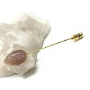 ブラウンムーンストーン リーフ ピンブローチ 天然石 パワーストーン ギフト ハンドメイド アクセサリー プレゼント 女性 男性(4)