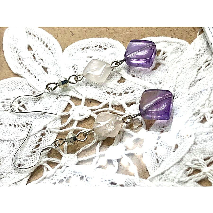 パワーストーンピアス天然石アメジス...