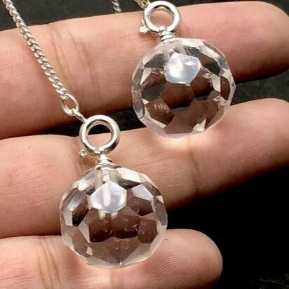 パワーストーン 天然石 ヒマラヤ水晶 ミラーカット ペンジュラム 1個 トップ取外可能 プレゼント アクセサリー 女性 男性 ハンドメイド ギフト 運気 幸運 ...