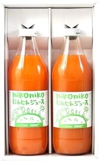 野菜ジュース [ギフトBOX] 南風農園 nikonikoにんじんりんごジュース (にんじんりんごミックスジュース) (2.0L:1000ml×2本) [青森県八戸市南郷産]