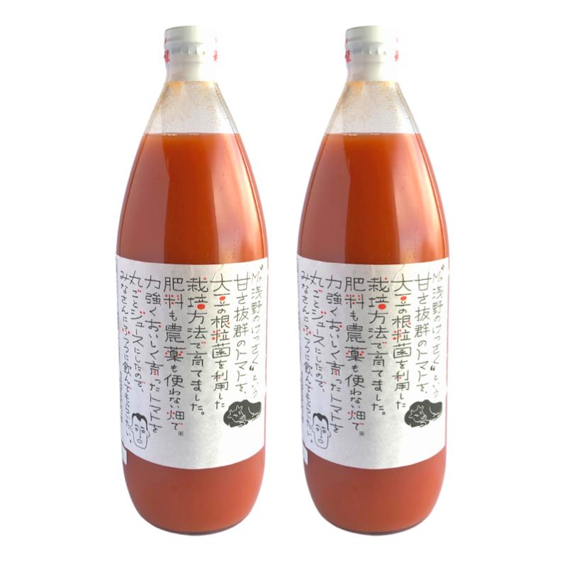 中野渡牧場 Mr浅野のけっさく トマトジュース (2.0L:1000ml×2本) 青森県十和田市産