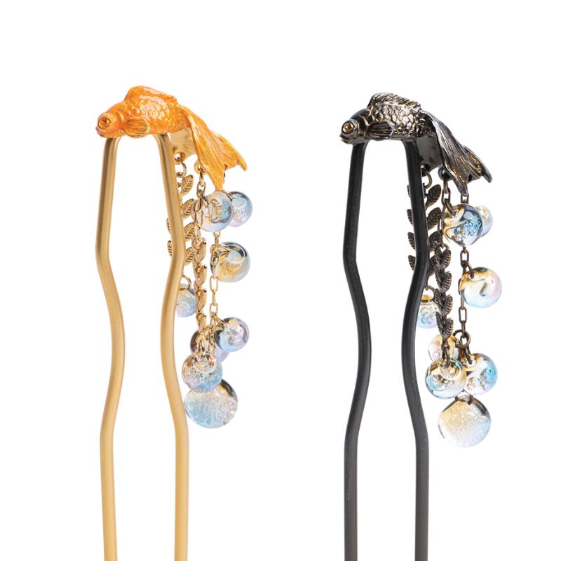 Brough Superior/SUU(数)-Palnart Poc- 金魚まずめ時 かんざし (ゴールド／ガンメタ) ※豪華専用ボックス入り [日本製]のサムネイル