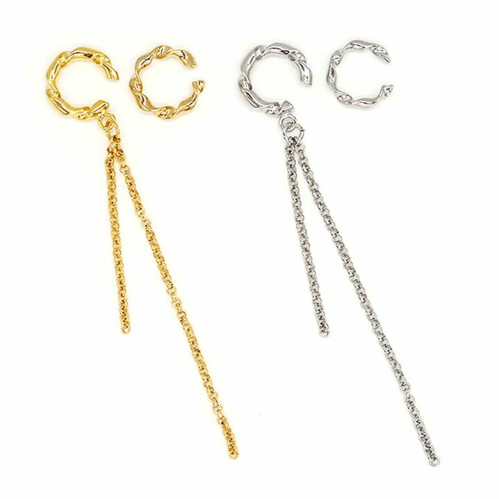 gargle (ガーグル) twist chain イヤーカフ (ゴールド/シルバー) 【ポイント変率対象外】