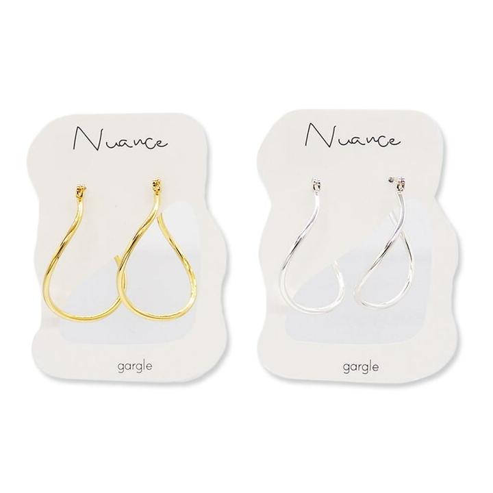 gargle (ガーグル) gourd hoop ピアス (ゴールド/シルバー) 【ポイント変率対象外】