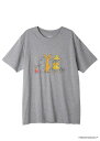 People tree×Moomin ムーミン オーガニックコットンユニセックスTシャツ・グレイ・仲間と一緒に (M/L)