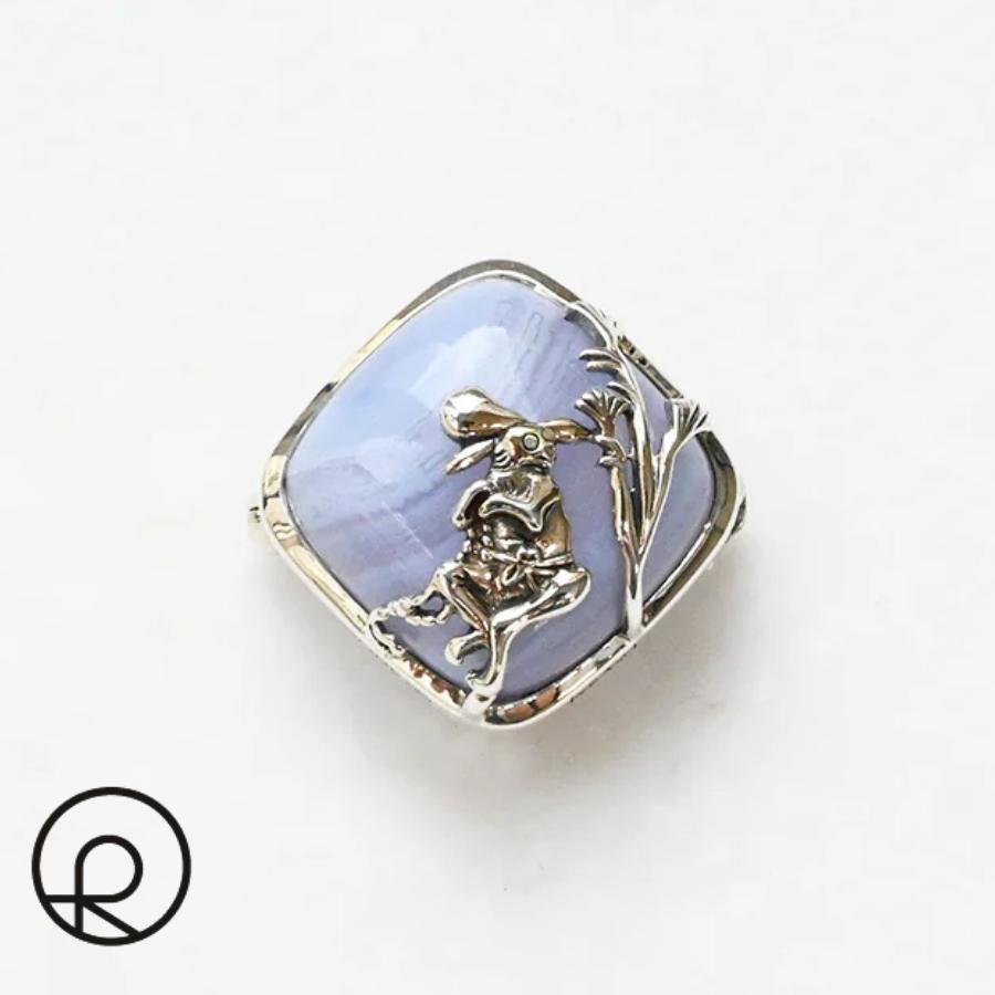 [新作]碌山×鳥獣戯画：法会数珠兎 ブローチペンダントトップ [日本製] 【407C0012-TY】※BOX付き/ネックレスチェーンなし