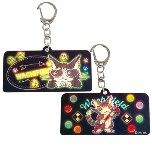 わちふぃーるど ネオン風キーホルダー（サングラス／ステッキ）[中国製]