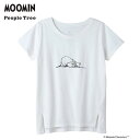 People Tree × Moomin オーガニックコットンスリットTシャツ 『ムーミン』 エコホワイト (M/L)