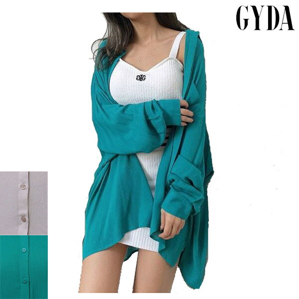 ジェイダ GYDA 楊柳シアーBIGシャツ 羽織り シャツ ルーズ お尻が隠れる 柔らかい レーヨン リラックス 人気 109 セクシー 服 レディース ブランド