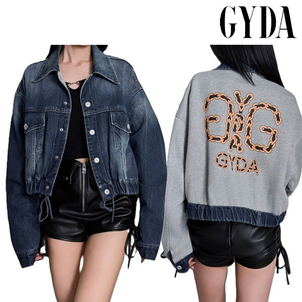 乐天商城 - GYDA ジェイダ リバーシブルチェーン Symmetry ショート丈デニムGジャン 109ギャル系 主役アウター 新品 072610200101