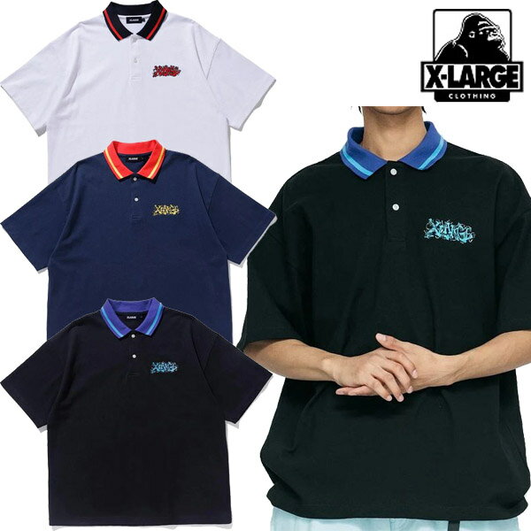 GNXg[W XLARGE BARBED WIRE LOGO EMBROIDERY POLO SHIRT C[ S |Vc  hイ Y fB[X uh Xg[g