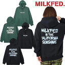 ミルクフェド MILKFED. GRAFFITI SWEAT HOODIE グラフィティー ロゴ ワイド パーカー スウェット フーディー ビックシルエット レディース ブランド 正規