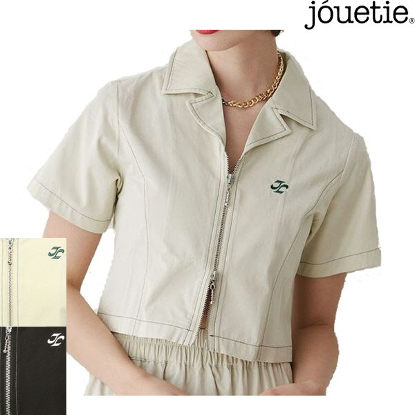 乐天商城 - ジュエティー jouetie カラーステッチコンパクトZIPシャツ ダブルZIP ショート丈 セットアップ コンパクト ロック アミアヤ レディース ブランド
