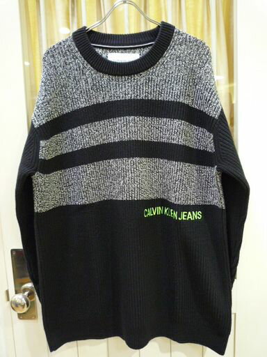カルバンクラインジーンズ CALVIN KLEIN JEANS HEATHER BLOCKED SWEATER ヘザー ブロック セーター ニット 切り替え メ...