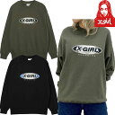 エックスガール X-GIRL BICOLOR OVAL PATCH SWEAT スウェット トレーナー TOP バイカラー オーバルロゴ シンプル 人気 ブランド 新品 正規品