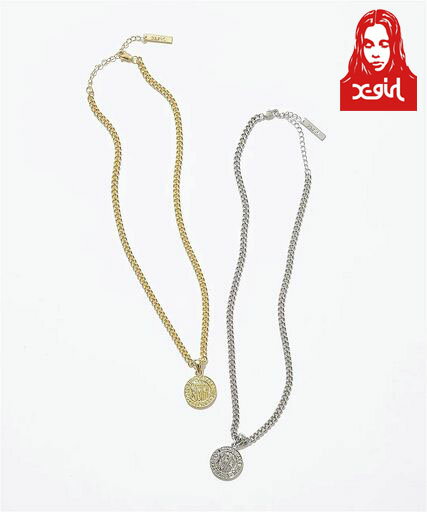 楽天FAITHSTOREエックスガール X-GIRL CIRCLE LOGO CHARM NECKLACE サークルロゴ チャーム ネックレス コイン Y2K レディース ストリート ブランド 新品 正規品