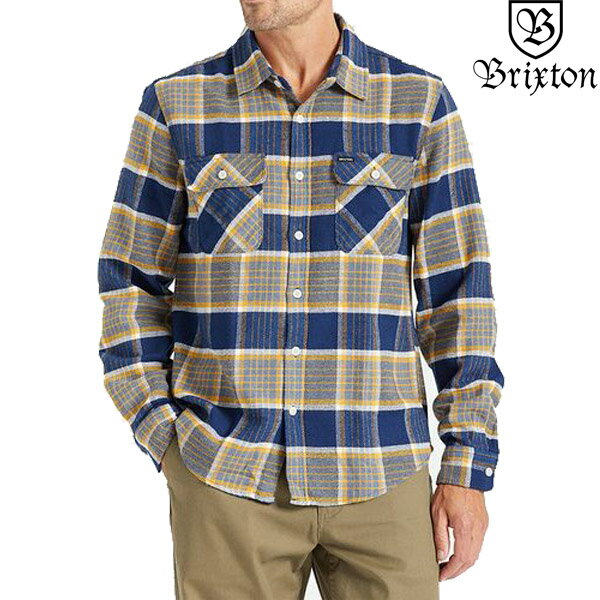 uNXg BRIXTON BOWERY L/S FLANNEL SHIRT MOONLIT OCEAN 01213 lVc wr[l `bN AJW oCJ[ Vv Y uh