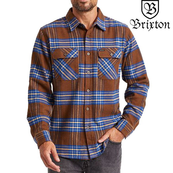 uNXg BRIXTON BOWERY L/S X FLANNEL SHIRT WASHED BROWN 01194 lVc wr[l `bN AJW oCJ[ Y uh