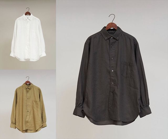 iCWFEP[{ Nigel Cabourn BRITISH OFFICER'S SHIRT TYPE2 HEMP 80460010005 Vv ~^[ [N Be[W Y uh K