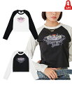 エックスガール X-girl THE POWERPUFF GIRLS × X-girl RAGLAN L/S BABY TEE コラボ ロンT パワーパフ ガールズ レディース ストリート ブランド 新品 正規品