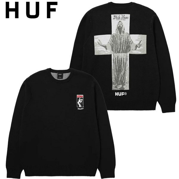 ハフ HUF HUF X ISAAC HAYES BLACK MOSES KNIT SWEATER ニット セーター 人気 大人 メンズ レディース ストリート...
