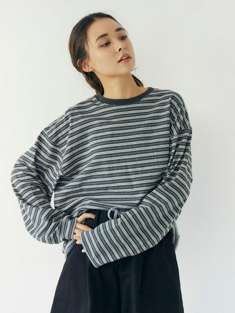 UNGRID ボーダーポケットパーカー ANDER HUNK パーカー Damage Overdyed Parker/ダメージオーバーダイ