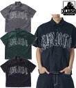 エクストララージ XLARGE OLD ENGLISH S/S WORK SHIRT 半袖 ワークシャツ ツイル プリント 人気 メンズ レディース ブランド ...