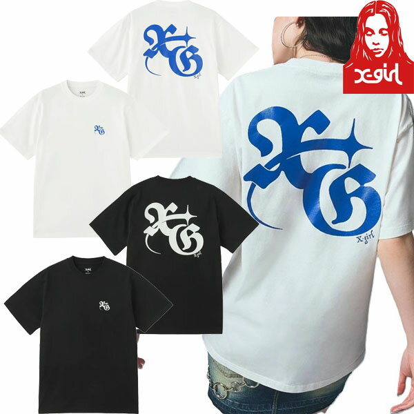 エックスガール X-girl XG MONOGRAM LOGO S/S TEE モノグラム ロゴ バックプリント 半袖 Tシャツ レディース ストリート ブランド 新品 正規品