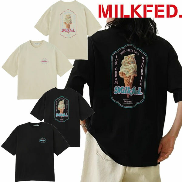 樂天商城 - ミルクフェド MILKFED. ICE CREAM WIDE S/S TEE アイスクリーム ワイド 半袖 Tシャツ ユニセックス バックロゴ 大人 人気 レディース ブランド 正規