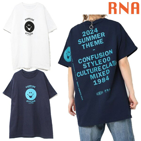 樂天商城 - アールエヌエー RNA フェイスプリントT 半袖 オーバーサイズ サイケデリック ダンスミュージック ストリート ユニセックス 個性的 ブランド レディース