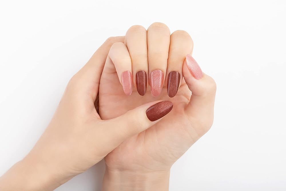 BEAUTYAVENUE(ビューティーアベニュー)ジェルネイルシール ハンド用 24pcs (ピンキッシュボルドー)【クリックポスト】