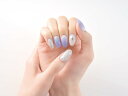 BEAUTYAVENUE(ビューティーアベニュー)ライトが要らない ジェルネイルシール ハンド用 24pcs (エターナルアイス)【クリックポスト】
