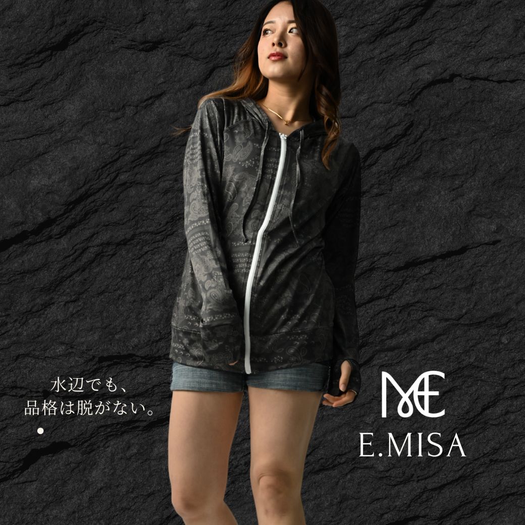 樂天商城 - ラッシュガード レディース 水着 おしゃれ 水陸両用 長袖 UPF50+ UVカット UVパーカー 指穴 大きいサイズ 体型カバー ひんやり 冷感 かわいい 夏用 フード オーバーサイズ ジップ 可愛い 柄 女の子 おしゃれ UV 男女兼用 最強配送 プール 接触冷感 母の日