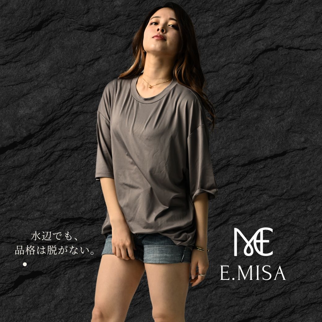 Tシャツ 半袖 接触冷感 ラッシュガード レディース 水着 UPF50+ フリーサイズ UVカット プルオーバー オーバーサイズ ゆったり オーバーTシャツ オーバー 紫外線対策 日焼け対策 体型カバー メンズ 男女兼用 最強配送 プール 夏 母の日