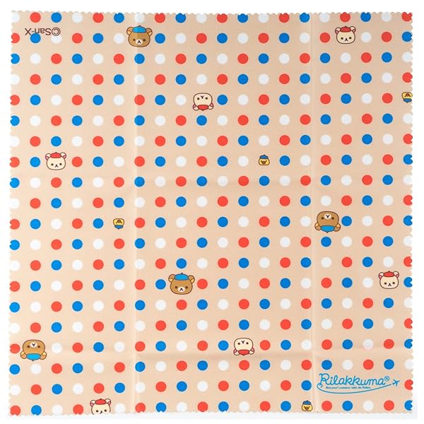 パール(Pearl) リラックマ クリーニングクロス 超極細繊維 19.5cm×19.5cm ボンジュール 917109(3)