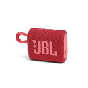 JBL GO3 Bluetoothスピーカー USB C充電/IP67防塵防水/パッシブラジエーター搭載/ポータブル/2020年モデル レッド JBLGO3RED